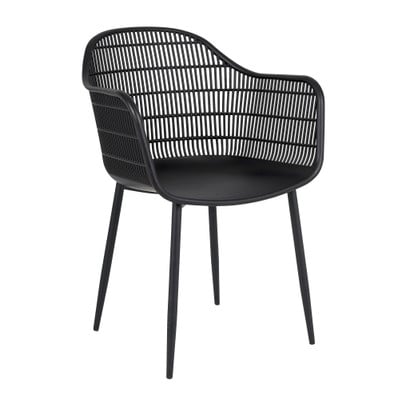 Tuinstoel Elisa - zwart - 85x63x53 cm 
