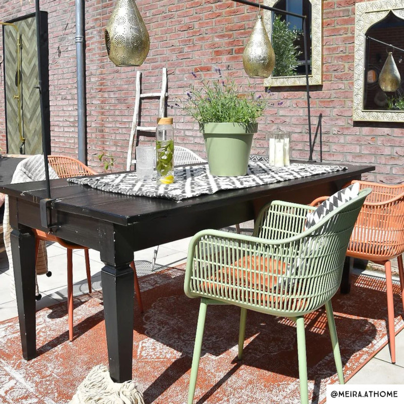 Tuinstoel Elisa - lichtgroen - 85x63x53 cm 