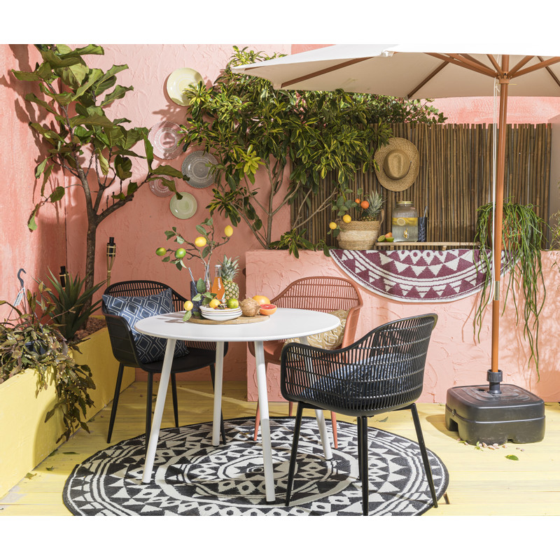 Tuintafel elisa rond - wit - ⌀95x71 cm