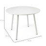 Tuintafel elisa rond - wit - ⌀95x71 cm