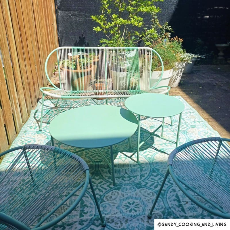 Tuinset Loes - groen/beige - 5-delig