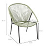 Tuinstoel Hawaii - groen - 74x74x84 cm 