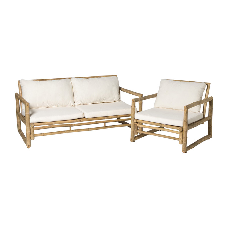 Bamboe tuinbank Hanoi - 2-zits - 70x150x75 cm