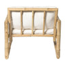 Bamboe tuinfauteuil Hanoi - bruin/wit - 70x75x75 cm