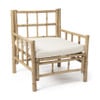 Bamboe fauteuil met kussen - 80x70x70 cm 