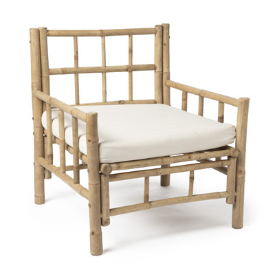 ontsmettingsmiddel Veranderlijk marketing Bamboe fauteuil met kussen - 70x70x80 cm | Xenos