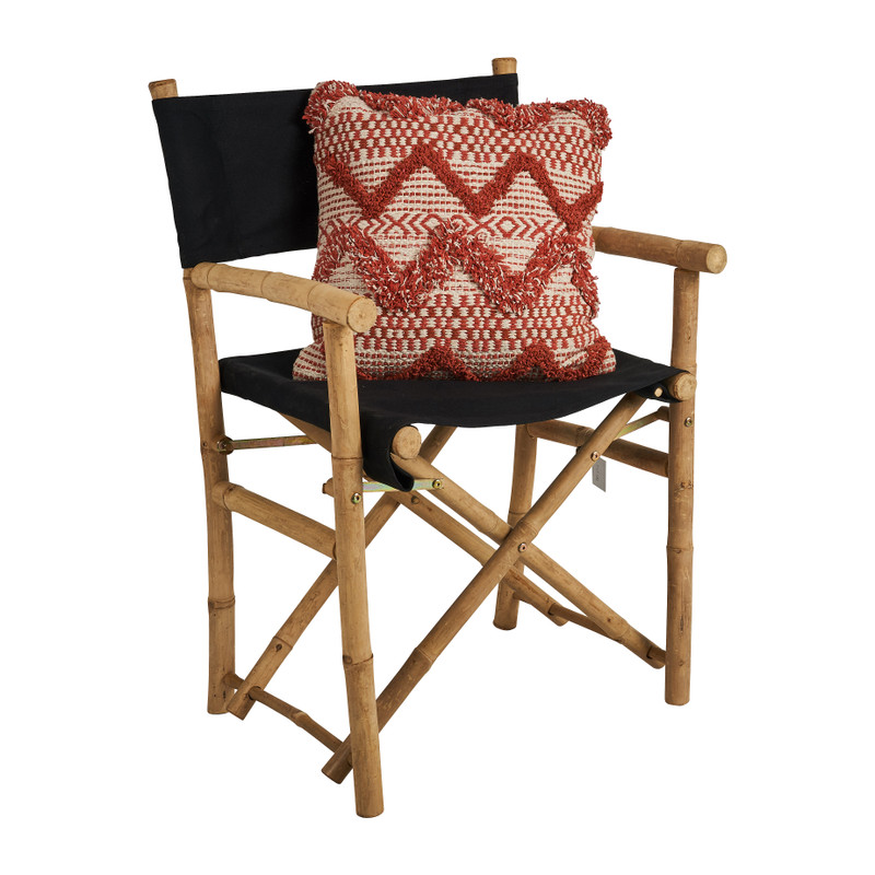 Regisseurstoel bamboe - zwart/naturel - 90x57x45 cm