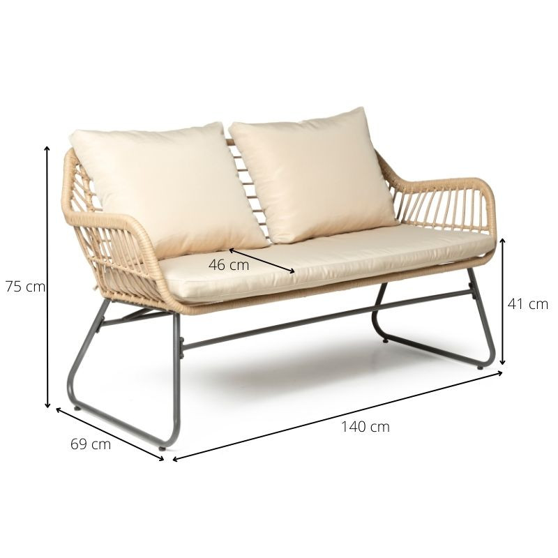 Tuinbank Mallorca - 69x140x75 cm