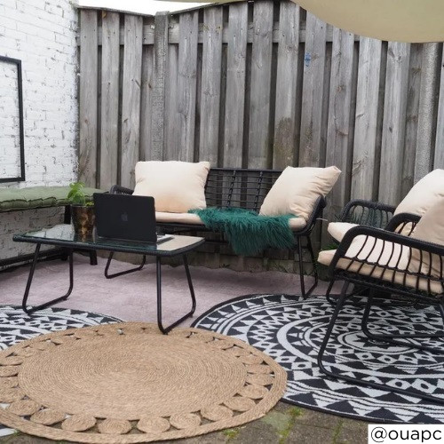 Tuinset Mallorca - zwart - 4-delig