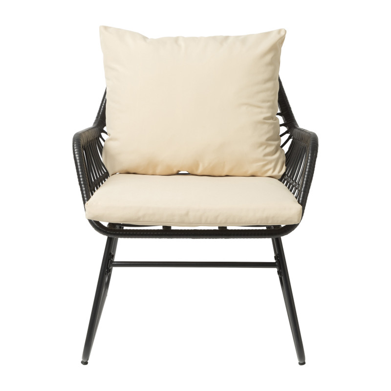 Tuinstoel Mallorca - zwart - 69x67x75 cm