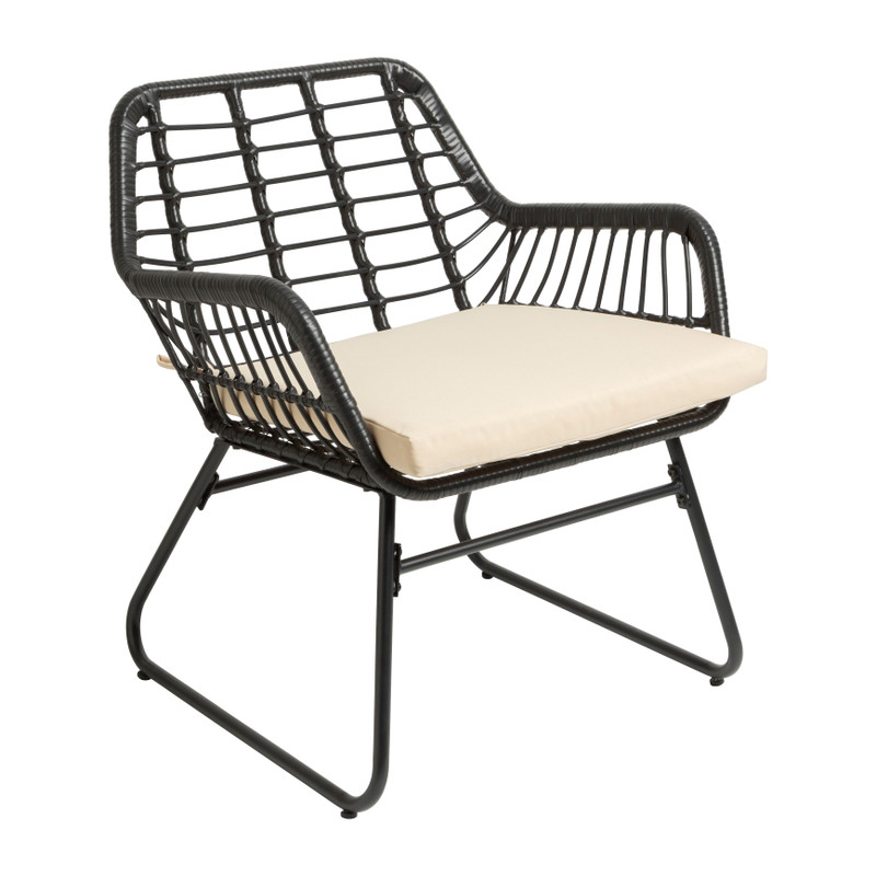 Tuinstoel Mallorca - zwart - 69x67x75 cm