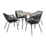 Tuinset Lorraine - zwart- 5-delig