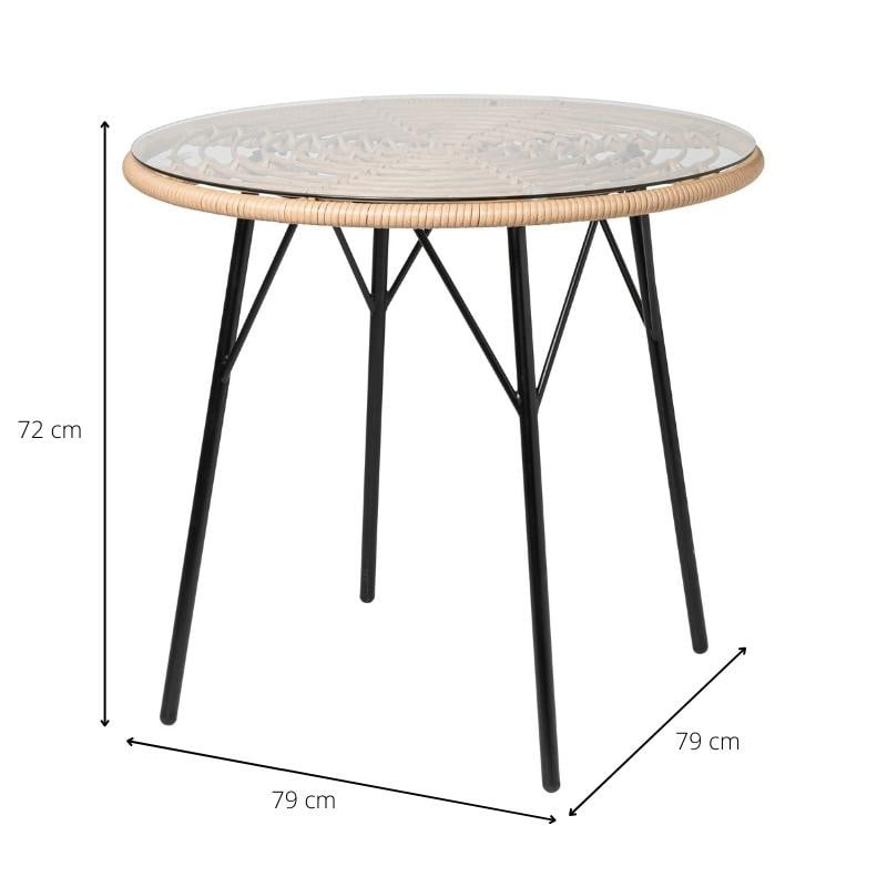 Incarijk langzaam jam Tuinset Donna - naturel - 4 stoelen + tafel | Xenos