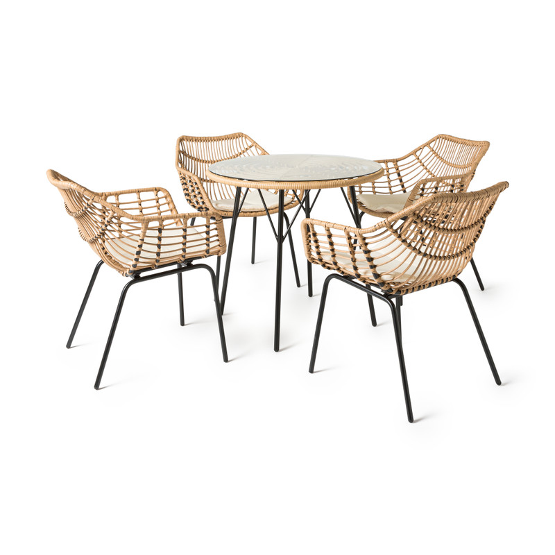 Tuintafel Donna/Lorraine - naturel -  ø79x73 cm