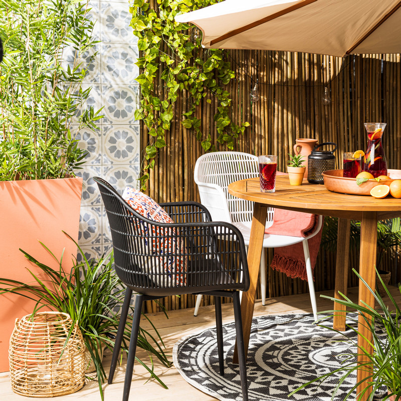 Tuintafel rond - acacia - ø110x77 cm