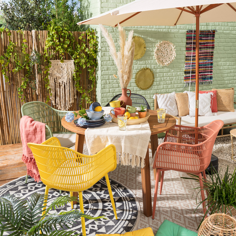 Tuintafel rond - acacia - ø110x77 cm