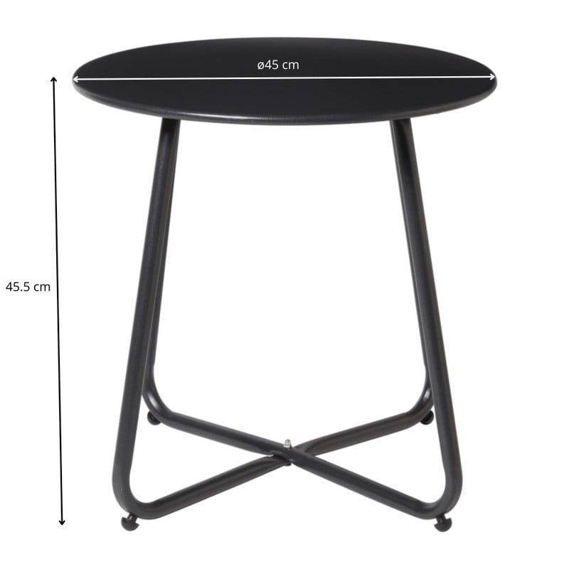 Tuinset Costa - zwart/wit - 3-delig