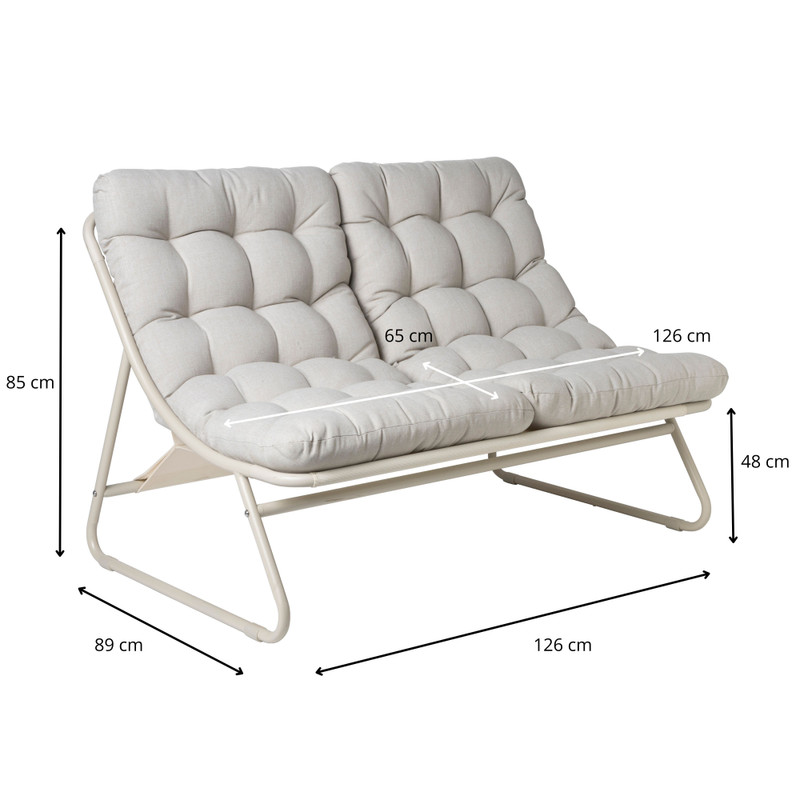 Tuinset Malaga - 4-delig - metaal/polyester