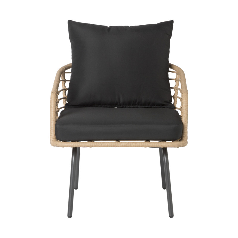 Tuinset Rhodos met kussens - 4-delig - metaal/polyester