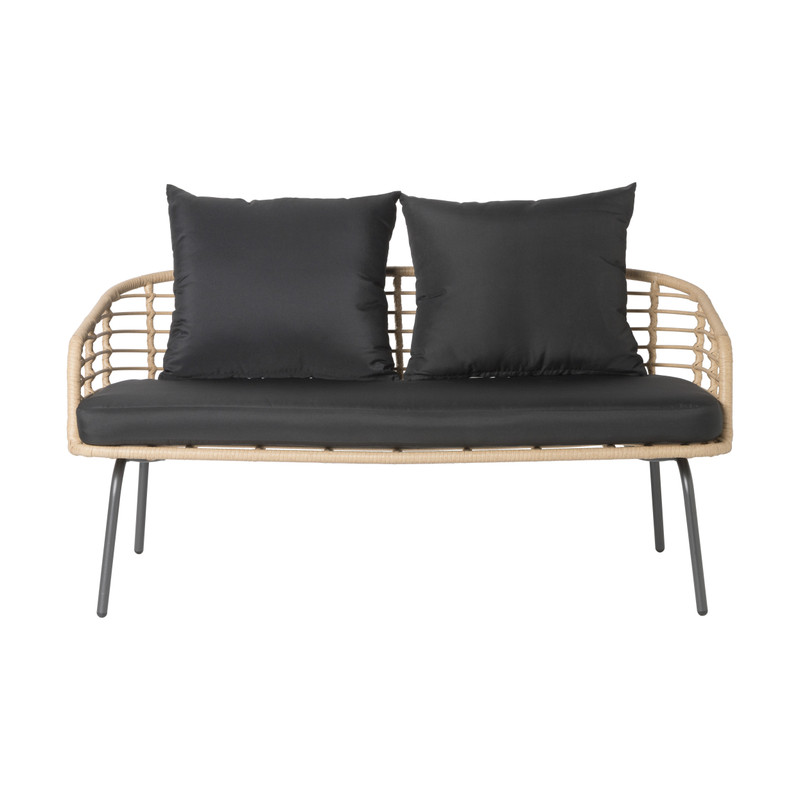 Tuinset Rhodos met kussens - 4-delig - metaal/polyester