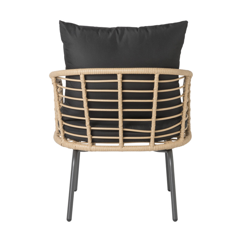 Tuinset Rhodos met kussens - 4-delig - metaal/polyester