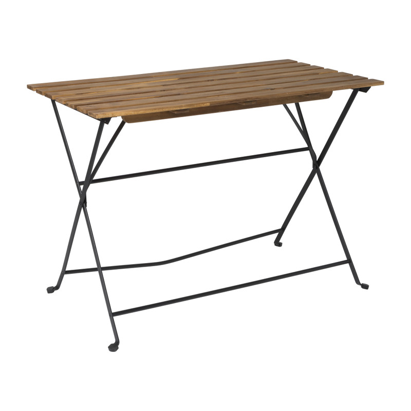 Bistro set Rhodos  - hout/metaal - bruin/zwart - 5-delig