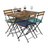 Bistro set Rhodos  - hout/metaal - bruin/zwart - 5-delig