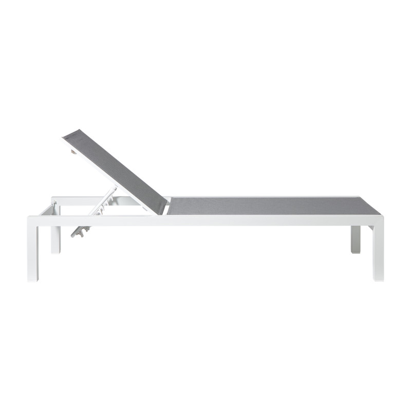 Ligbed Sevilla - grijs - 35x70x190 cm