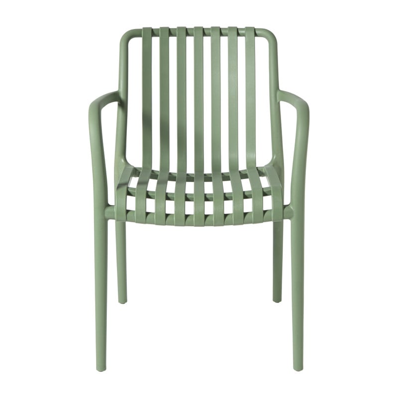 Tuinstoel Lea met armleuning - groen - 80.5x58x55 cm