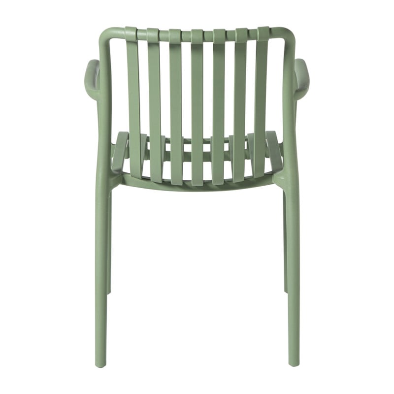 Tuinstoel Lea met armleuning - groen - 80.5x58x55 cm
