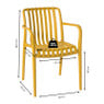 Tuinstoel Lea met armleuning - geel - 80.5x58x55 cm