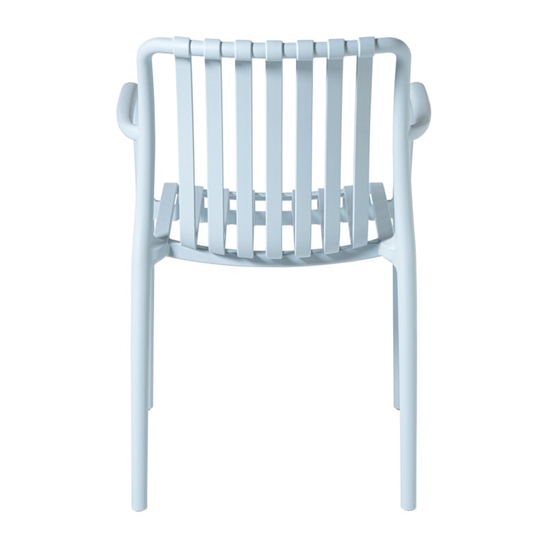 Tuinstoel Lea met armleuning - blauw - 80.5x58x55 cm