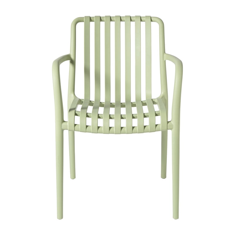 Tuinstoel Lea met armleuning - lichtgroen - 80.5x58x55 cm