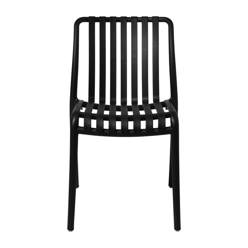 Stapelbare tuinstoel Lea - zwart - 80.5x58.5x47 cm