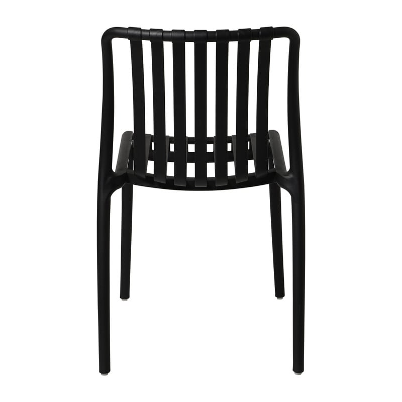 Stapelbare tuinstoel Lea - zwart - 80.5x58.5x47 cm