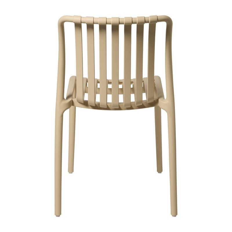 Stapelbare tuinstoel Lea - beige - 80.5x58.5x47 cm 