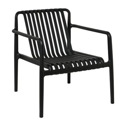 Tuinfauteuil Lea - zwart - 75.5x75.5x66.5 cm