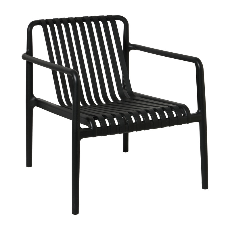 Tuinfauteuil Lea - zwart - 75.5x75.5x66.5 cm