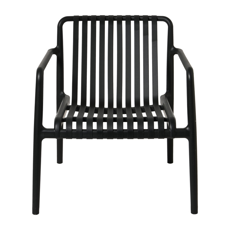 Tuinfauteuil Lea - zwart - 75.5x75.5x66.5 cm