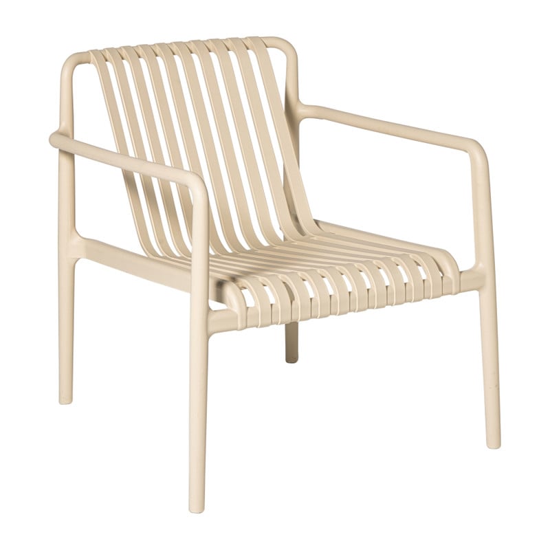 Tuinfauteuil Lea - beige - 75.5x75.5x66.5 cm