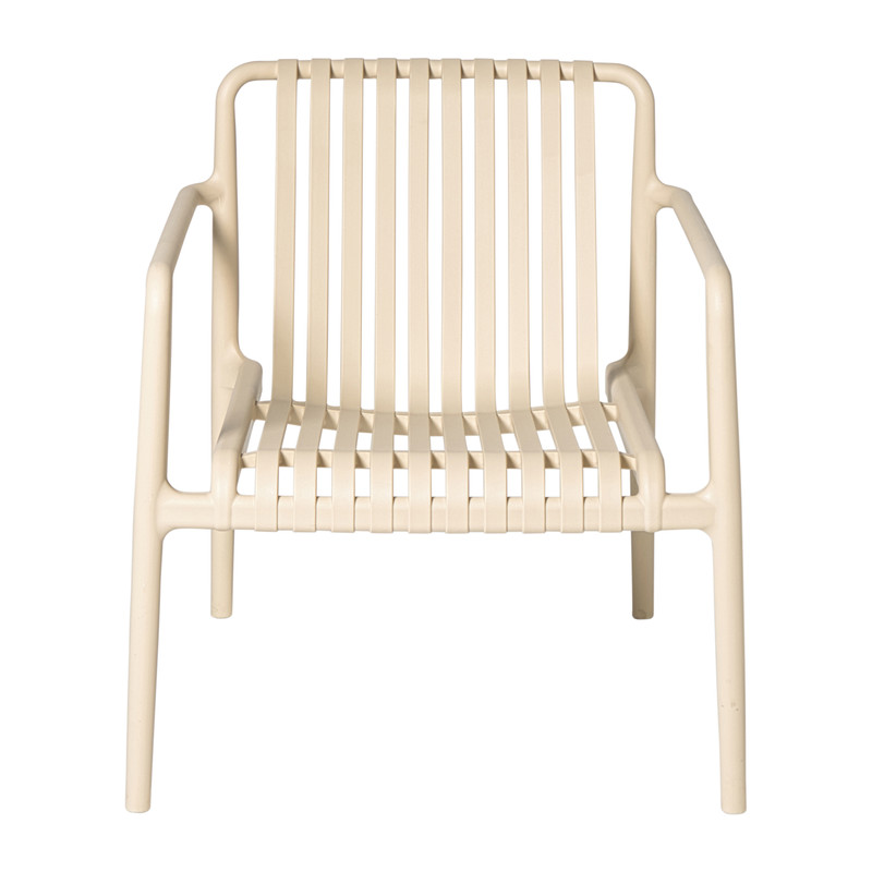 Tuinfauteuil Lea - beige - 75.5x75.5x66.5 cm