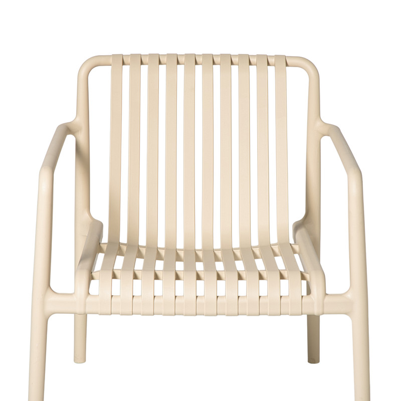 Tuinfauteuil Lea - beige - 75.5x75.5x66.5 cm