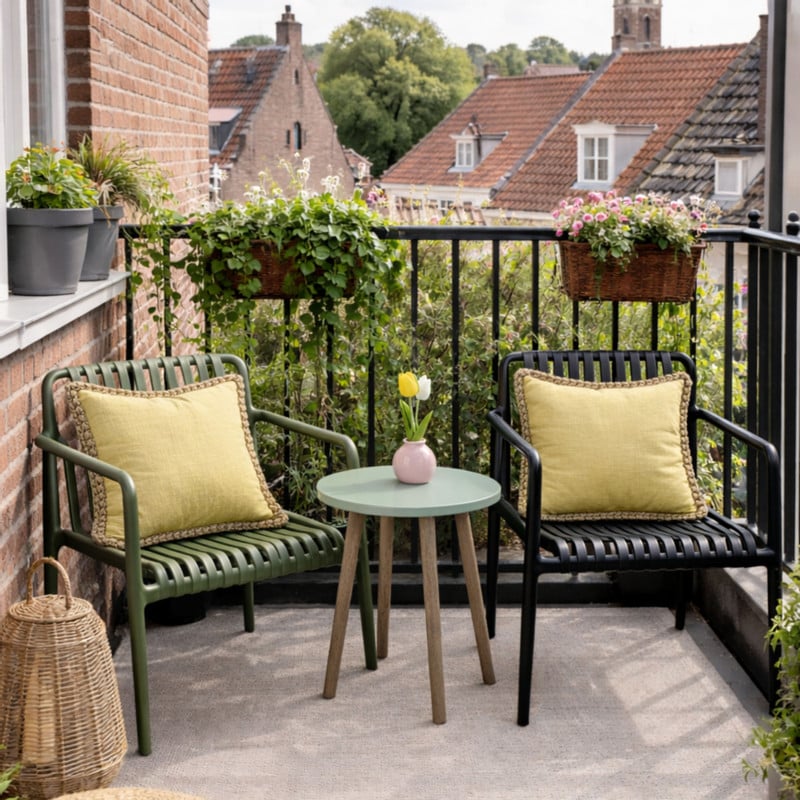 Tuinfauteuil Lea - groen - 75.5x75.5x66.5 cm