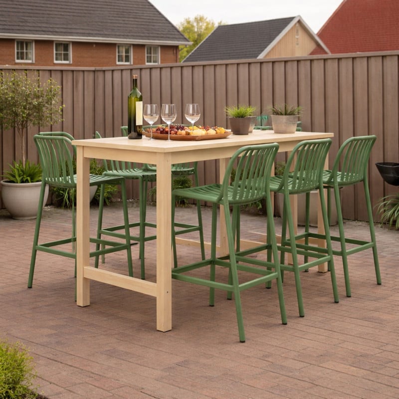 Barkruk Lea - groen - 103x50x43 cm