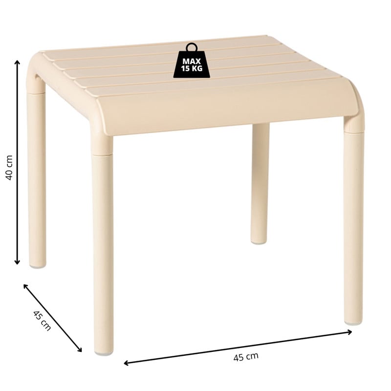 Tuintafeltje Lea - beige - 40x45x45 cm