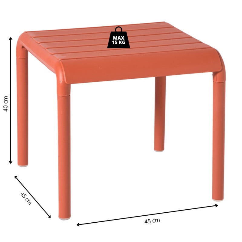 Tuintafeltje Lea - oranje - 40x45x45 cm