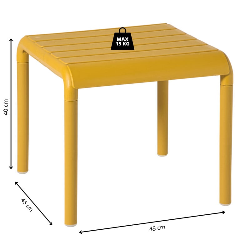 Tuintafeltje Lea - geel - 40x45x45 cm