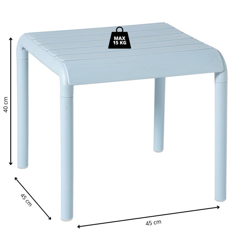 Tuintafeltje Lea - blauw - 40x45x45 cm