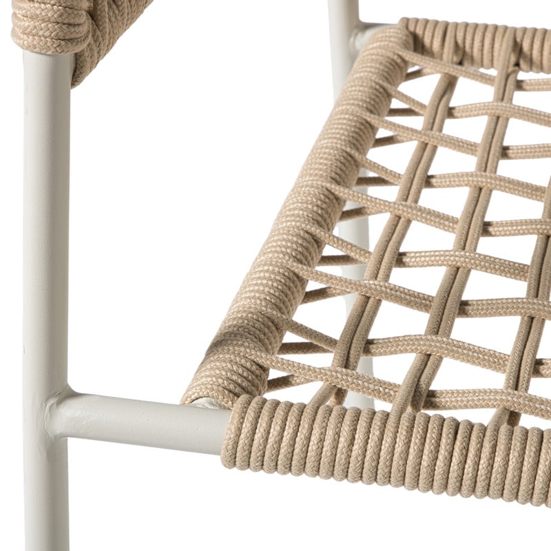 Tuinstoel gevlochten Capri - beige - 78x60.5x56 cm