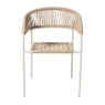 Tuinstoel gevlochten Capri - beige - 78x60.5x56 cm
